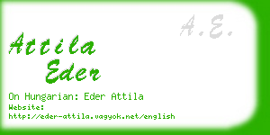 attila eder business card